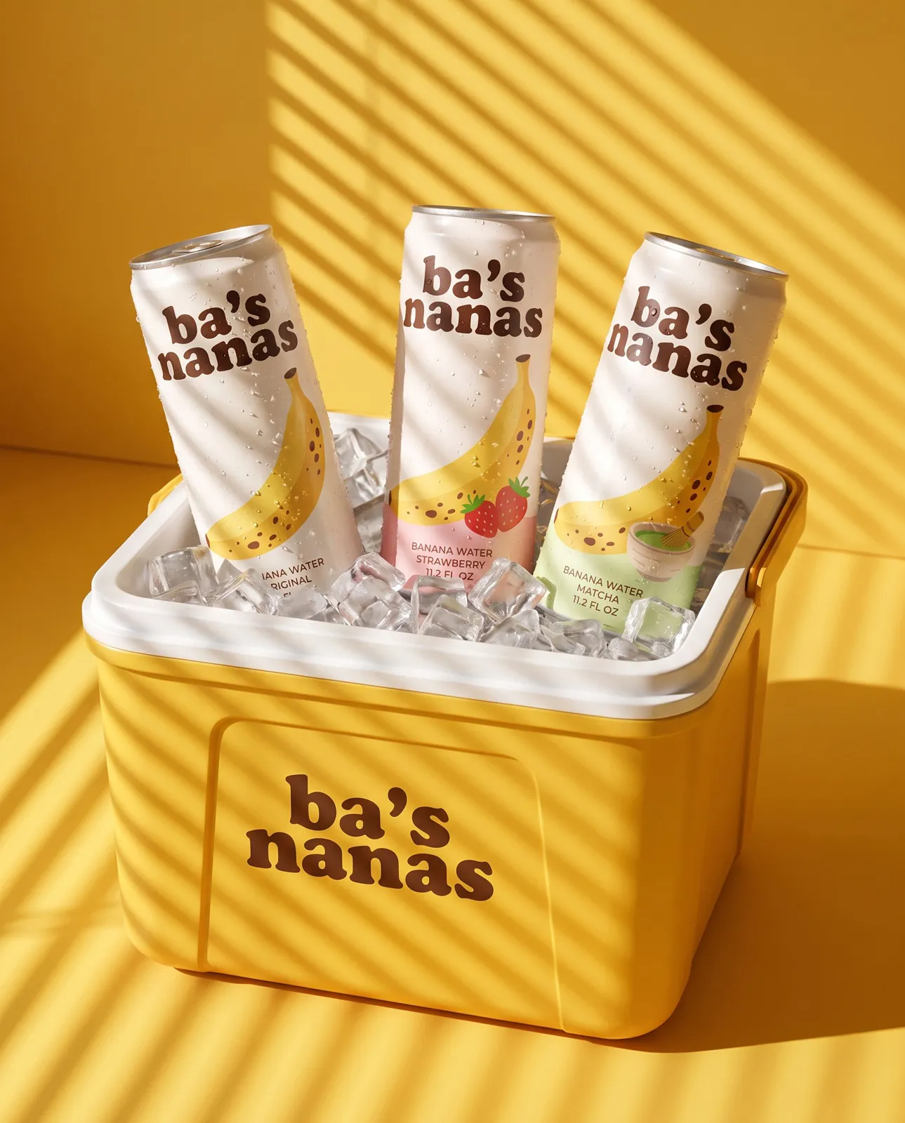 Cream cans in an ice cooler